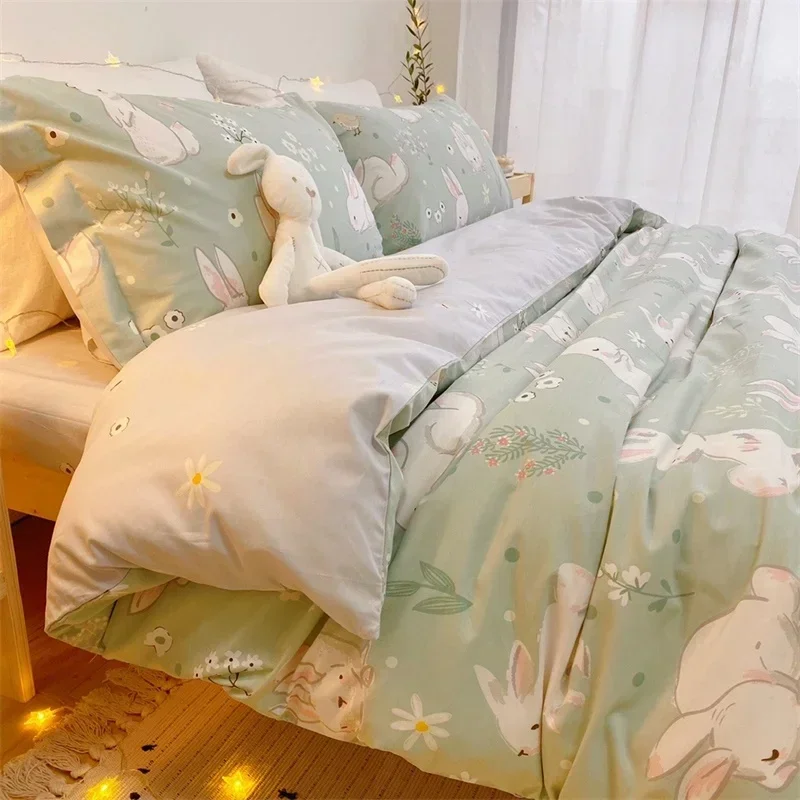 -"Toyama Strawberry" Ins Small Fresh Naive Rabbit Four-piece Cotton Cartoon Quilt Cover Sheets
-"Toyama Strawberry" Ins Small Fresh Naive Rabbit Four-piece Cotton Cartoon Quilt Cover Sheets