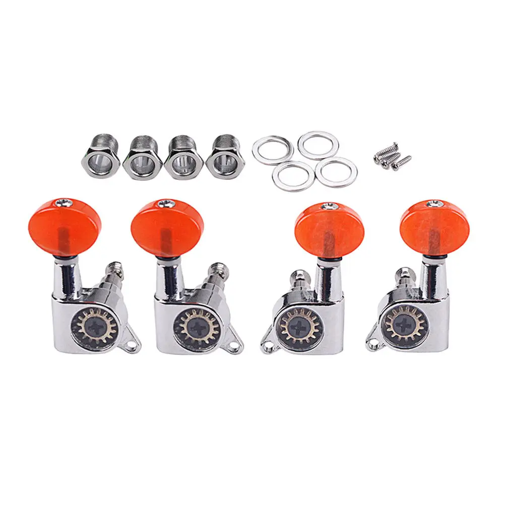 4Pcs Enclosed Ukulele Tuners Sealed Metal Tuning Pegs 2 Left 2 Right Amber Button Ferrules Screws Replacement for Ukuleles
4Pcs Enclosed Ukulele Tuners Sealed Metal Tuning Pegs 2 Left 2 Right Amber Button Ferrules Screws Replacement for Ukuleles