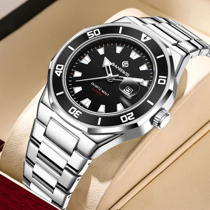 BANGWEI LIGE Classic Luxury Quartz Man Watch Top Brand Fashion Casual Simple Stainless Waterproof Luminous Date Watches for Men
BANGWEI LIGE Classic Luxury Quartz Man Watch Top Brand Fashion Casual Simple Stainless Waterproof Luminous Date Watches for Men