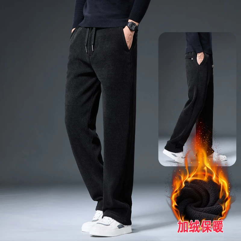 Зимние спортивные штаны 2025 года, мужские толстые теплые широкие брюки на флисовой подкладке с завязками, прямые повседневные брюки, мужские свободные брюки с эластичной резинкой на талии
Зимние спортивные штаны 2025 года, мужские толстые теплые широкие брюки на флисовой подкладке с завязками, прямые повседневные брюки, мужские свободные брюки с эластичной резинкой на талии