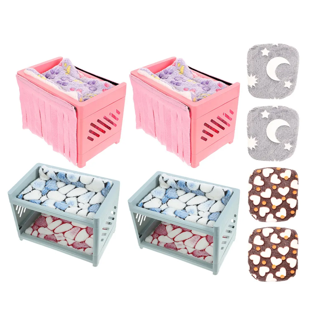 2Set Small Animal Pet Bed Double Layer Hideaway Nest Cozy Cushion Blanket Hamster Guinea Pig Sleeping Rose Pink Nordic
2Set Small Animal Pet Bed Double Layer Hideaway Nest Cozy Cushion Blanket Hamster Guinea Pig Sleeping Rose Pink Nordic