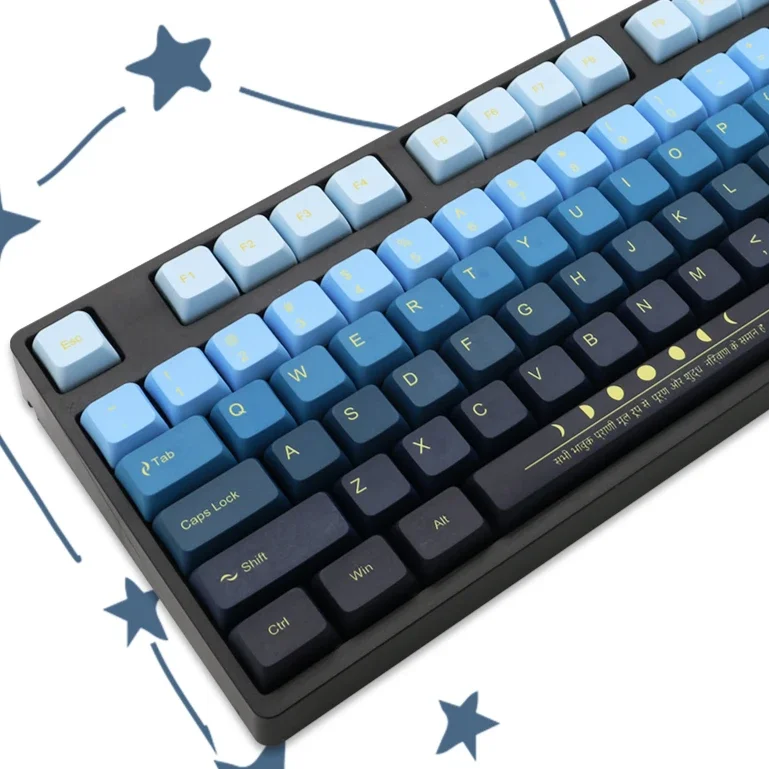 White moon series keycaps Moonrise moon shadow blue gradual change PBT hot sublimation XDA height ball cap
White moon series keycaps Moonrise moon shadow blue gradual change PBT hot sublimation XDA height ball cap