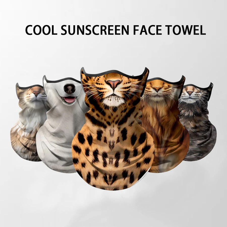 lce Silk Breathable Bandana Cycling Running Scarf Riding Hiking Sports 3D Animal Face Mask Cover Cool Scarf Neck Protection
lce Silk Breathable Bandana Cycling Running Scarf Riding Hiking Sports 3D Animal Face Mask Cover Cool Scarf Neck Protection