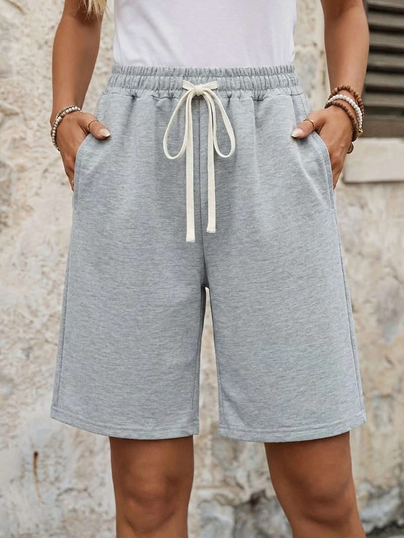 Casual Mid-Length Shorts with Straight Pockets, Women'S Shorts for Spring, Summer, and Autumn,
Casual Mid-Length Shorts with Straight Pockets, Women'S Shorts for Spring, Summer, and Autumn,