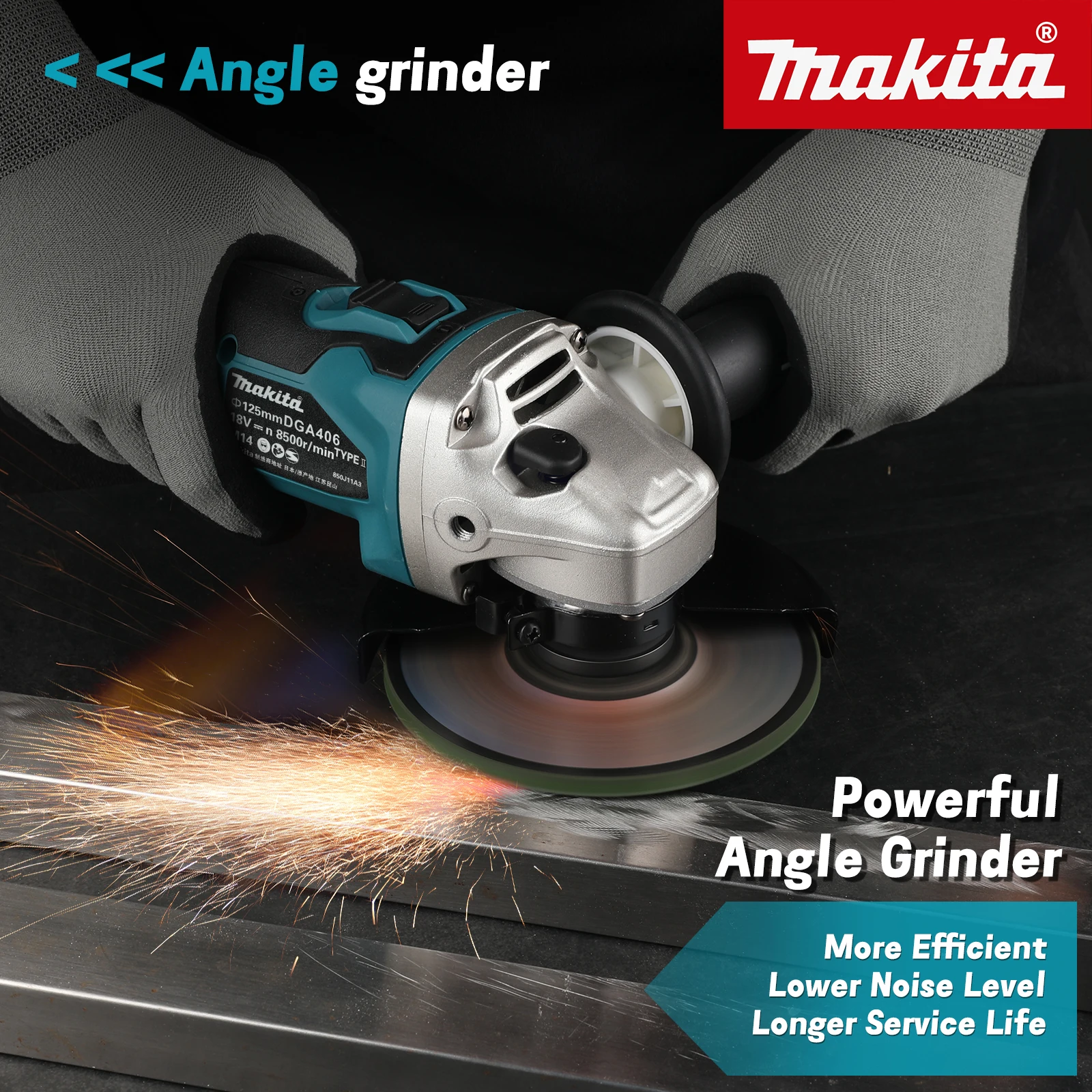 Makita DGC406 18V LXT Brushless Angle Grinder, 100mm 8500RPM Electric Grinder for Metal Cutting, Grinding, Polishing
Makita DGC406 18V LXT Brushless Angle Grinder, 100mm 8500RPM Electric Grinder for Metal Cutting, Grinding, Polishing