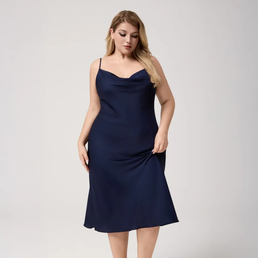 【New style】Yaoting 200kg plus size satin nightdress women's summer one-piece swing collar sling sexy pajamas home wear women 35
【New style】Yaoting 200kg plus size satin nightdress women's summer one-piece swing collar sling sexy pajamas home wear women 35
