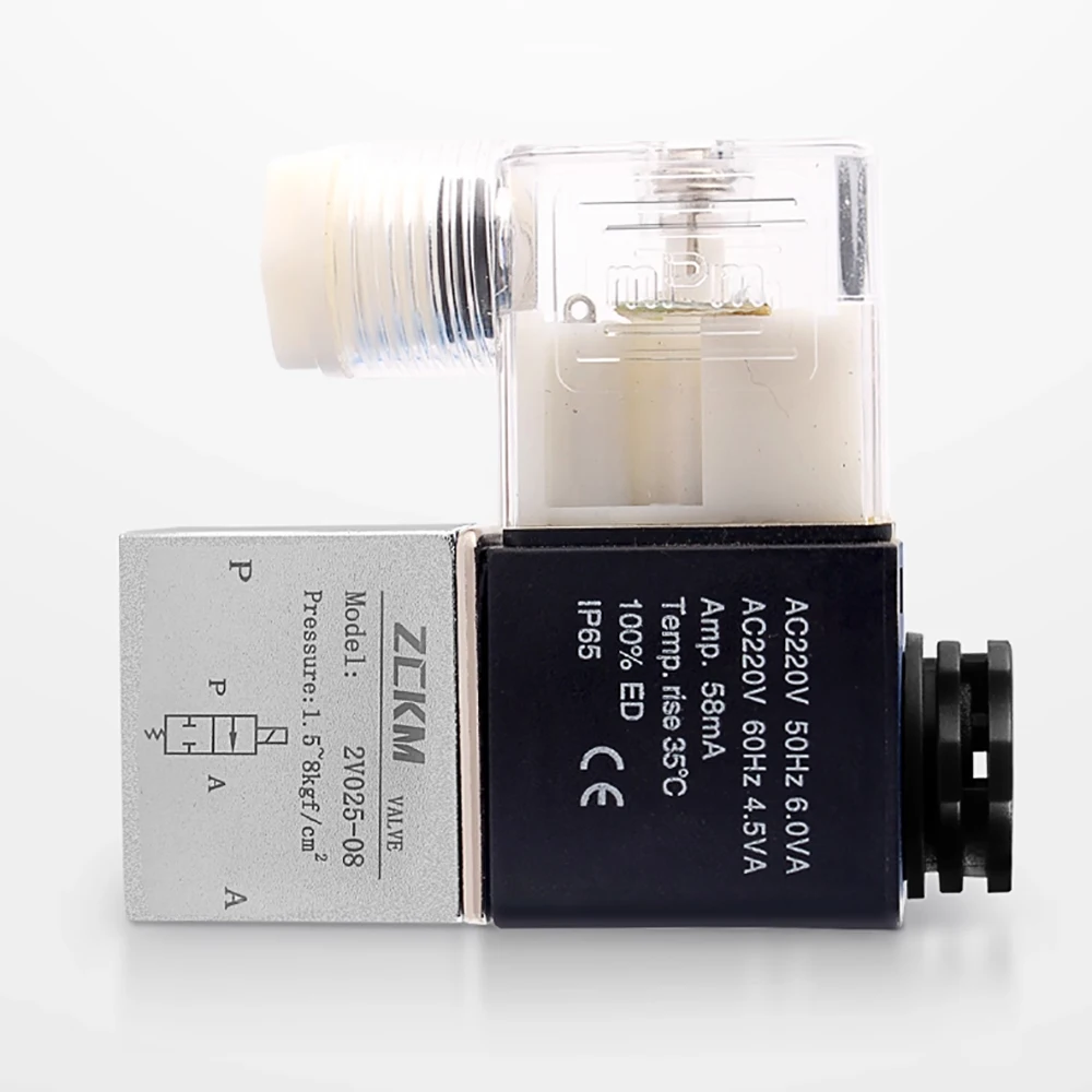 2V025-08 2 Way 2 Position Solenoid Valve DC24V/AC220V Gas Valve Solenoid Air Valve Normally Closed 
2V025-08 2 Way 2 Position Solenoid Valve DC24V/AC220V Gas Valve Solenoid Air Valve Normally Closed