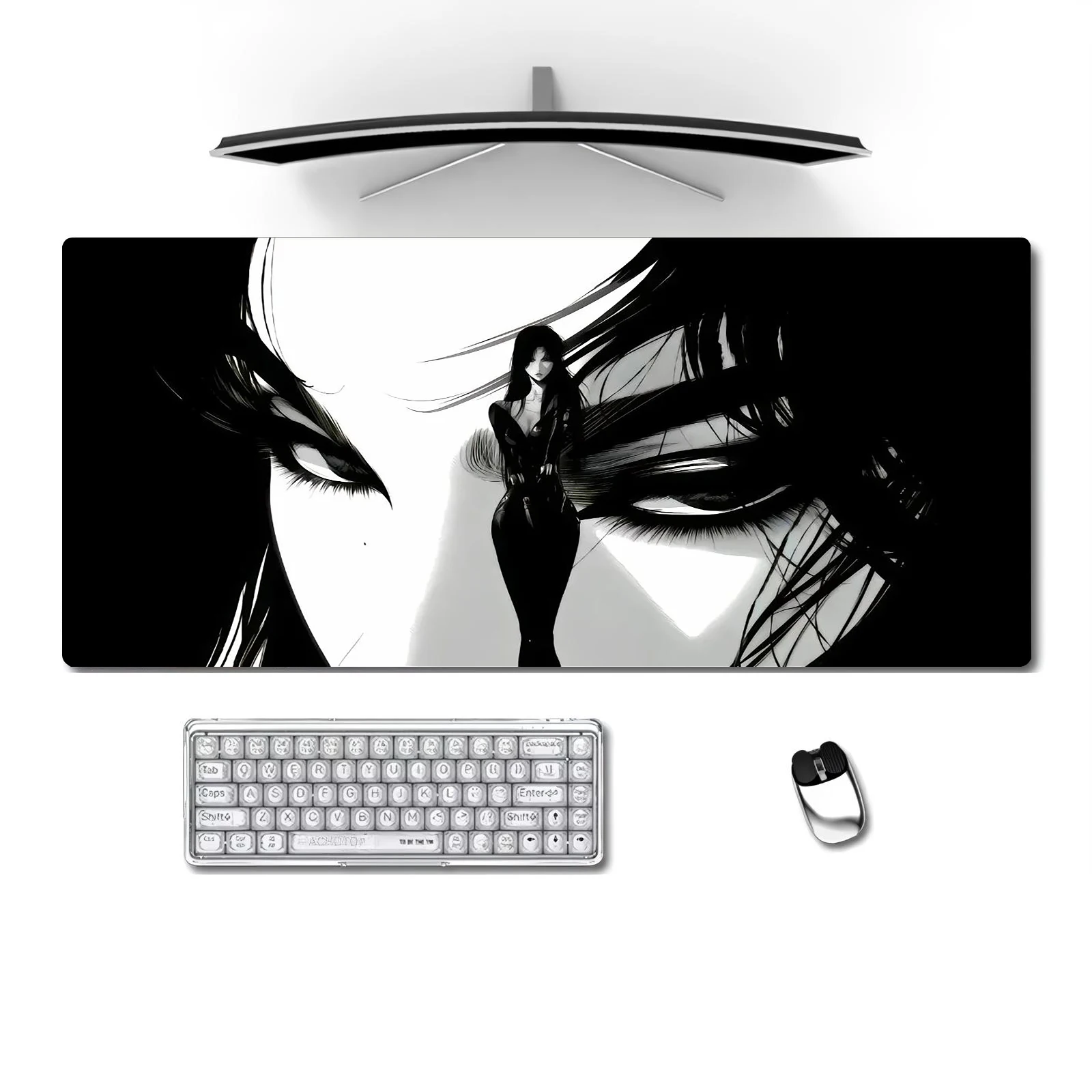 Black and White Anime Girls Mouse Pad Large Computer Offices Game Mat XXL Rubber Anti-slip Gaming Accessories Keyboard Desk Mats
Black and White Anime Girls Mouse Pad Large Computer Offices Game Mat XXL Rubber Anti-slip Gaming Accessories Keyboard Desk Mats