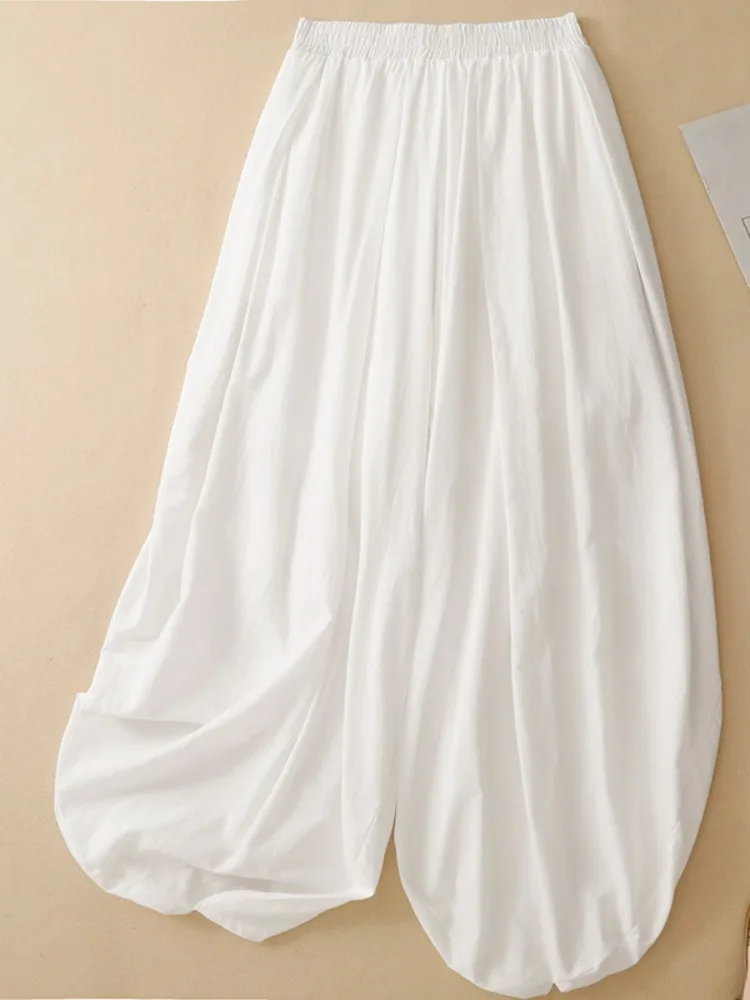 Loose Fit Cotton Wide Leg Lantern Pants Women Summer plus Size Slimming Bloomer Cool Feeling Casual Yoga Trousers
Loose Fit Cotton Wide Leg Lantern Pants Women Summer plus Size Slimming Bloomer Cool Feeling Casual Yoga Trousers