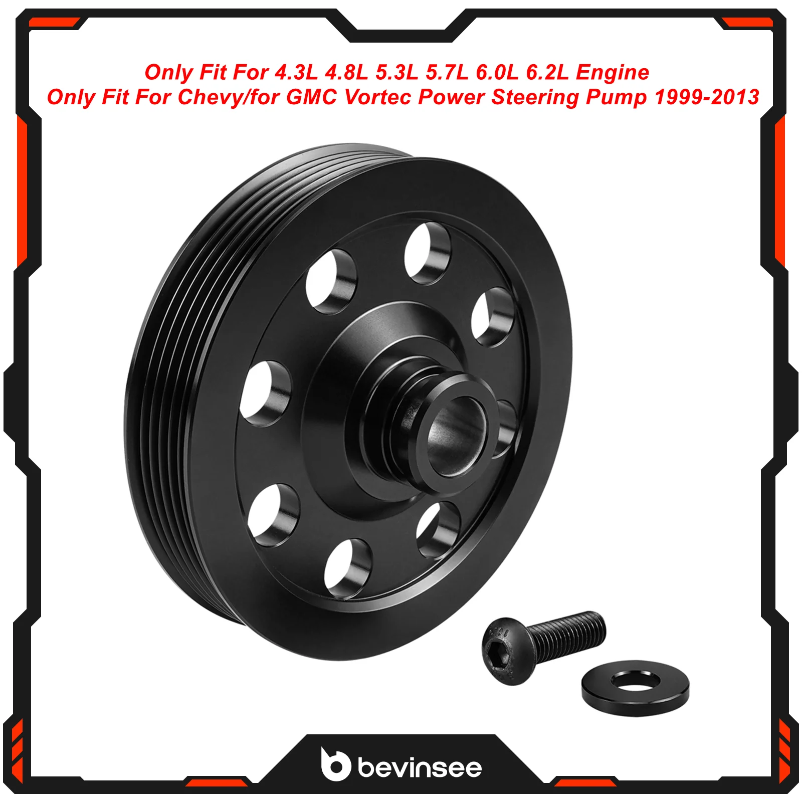 Для грузовика LS Vortec, 5-дюймовый шкив гидроусилителя рулевого управления, для двигателя 4,3 4,8 5,3 5,7 6,0 6,2 л, для Chevy для GMC Vortec 1999-2013 гг. 
Для грузовика LS Vortec, 5-дюймовый шкив гидроусилителя рулевого управления, для двигателя 4,3 4,8 5,3 5,7 6,0 6,2 л, для Chevy для GMC Vortec 1999-2013 гг.
