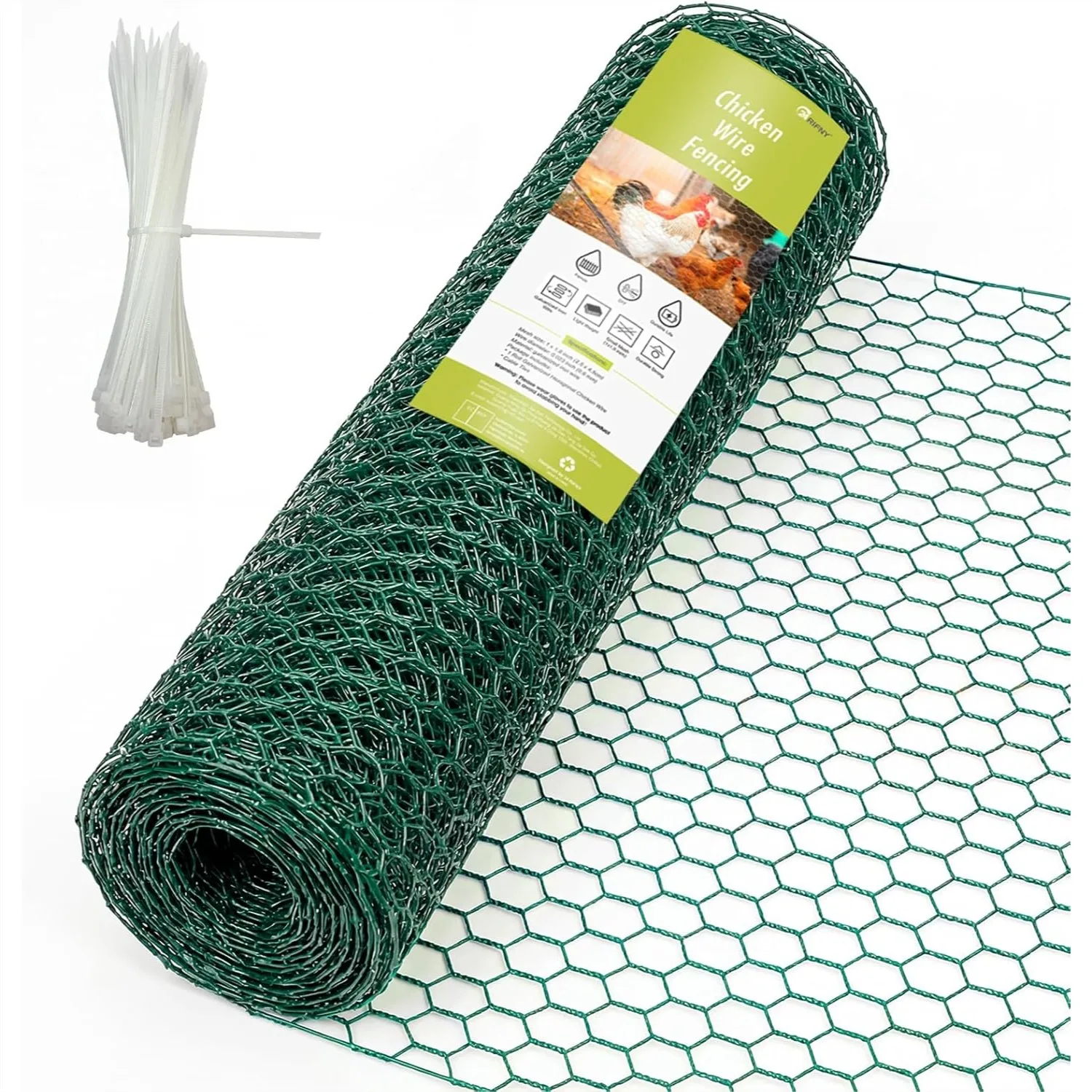 15.7 X 84 Inch Chicken Wire For Floral Arrangements 24 Roll 0.6 Inch Mesh Hexagonal PVC Coated Metal Poultry Wire Netting For Craft Garden Plants Chicken Rabbit Barrier
15.7 X 84 Inch Chicken Wire For Floral Arrangements 24 Roll 0.6 Inch Mesh Hexagonal PVC Coated Metal Poultry Wire Netting For Craft Garden Plants Chicken Rabbit Barrier