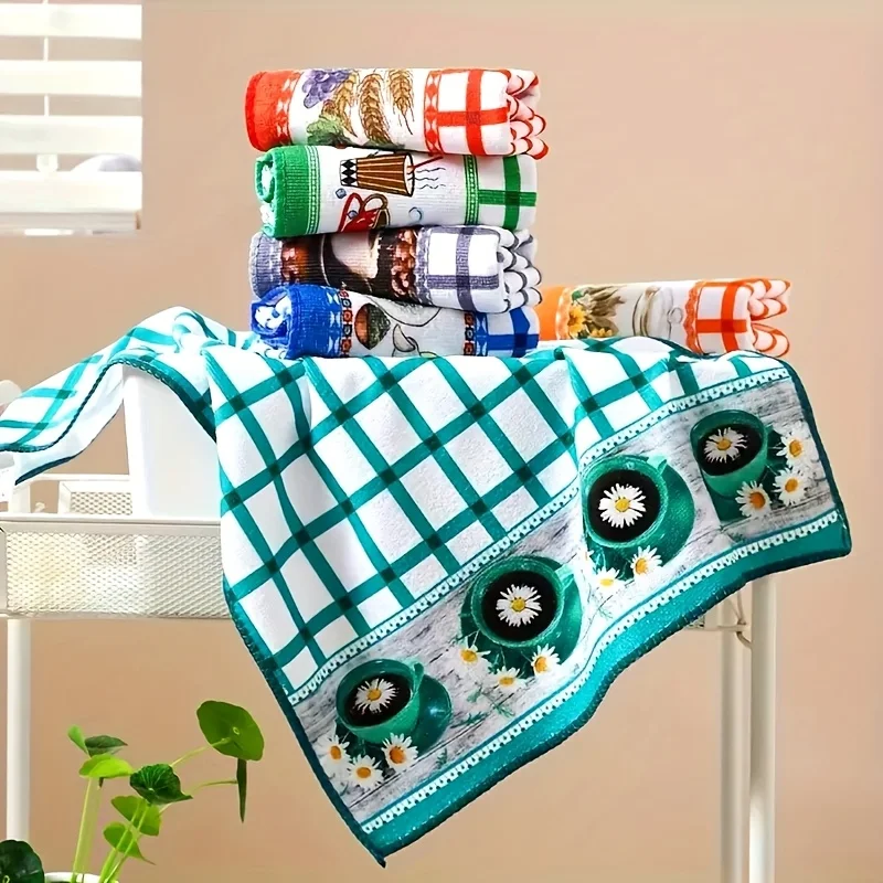 6PCS Kitchen Absorbent Printed Towels Dishcloth Hand Towel Cleaning Scrubber for Tableware Washing And Cleaning
6PCS Kitchen Absorbent Printed Towels Dishcloth Hand Towel Cleaning Scrubber for Tableware Washing And Cleaning