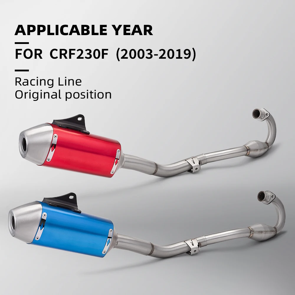 For CRF230 CRF230F CRF150F Motorcross Exhaust Full Systems Motorcycle Muffler Slip on Escape Moto Front Pipe
For CRF230 CRF230F CRF150F Motorcross Exhaust Full Systems Motorcycle Muffler Slip on Escape Moto Front Pipe