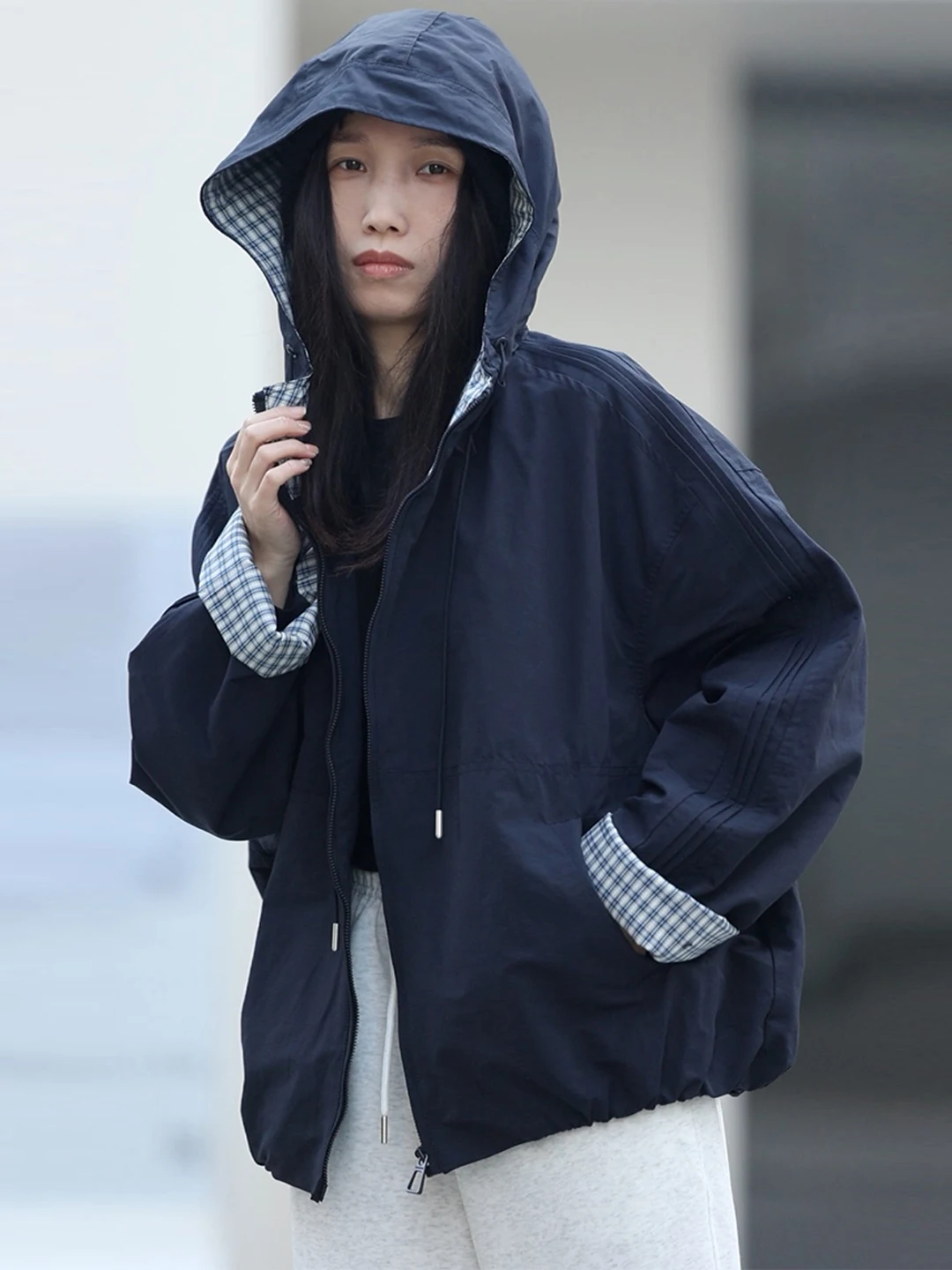 Casual Loose ort Women's Jaet Hooded Nylon Spor Leisure Spring Autumn Royal Blue Lazy Top Cool And Daing
Casual Loose ort Women's Jaet Hooded Nylon Spor Leisure Spring Autumn Royal Blue Lazy Top Cool And Daing