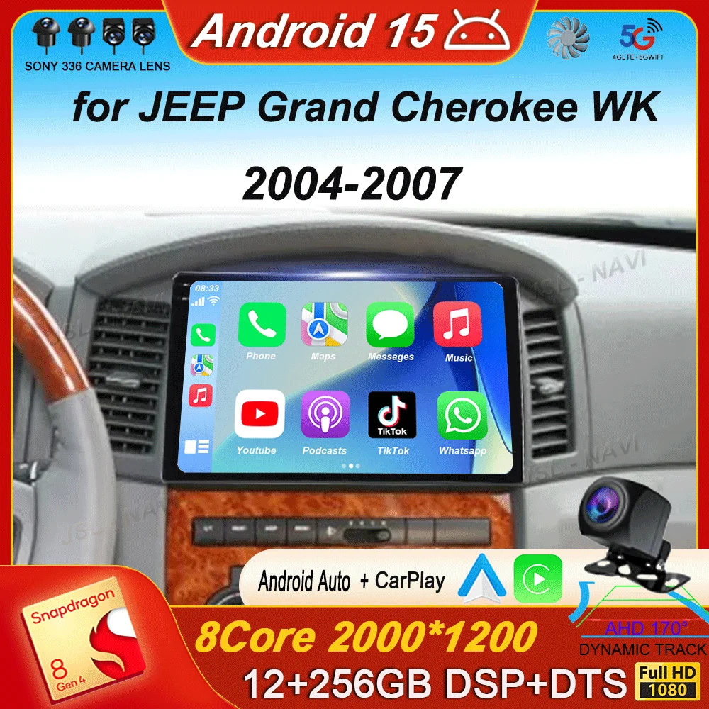Android 15 Multimedia for JEEP Grand Cherokee WK 2004 -2007 Car Radio Stereo Carplay Auto GPS Navigation Head Autoradio NO 2 Din
Android 15 Multimedia for JEEP Grand Cherokee WK 2004 -2007 Car Radio Stereo Carplay Auto GPS Navigation Head Autoradio NO 2 Din