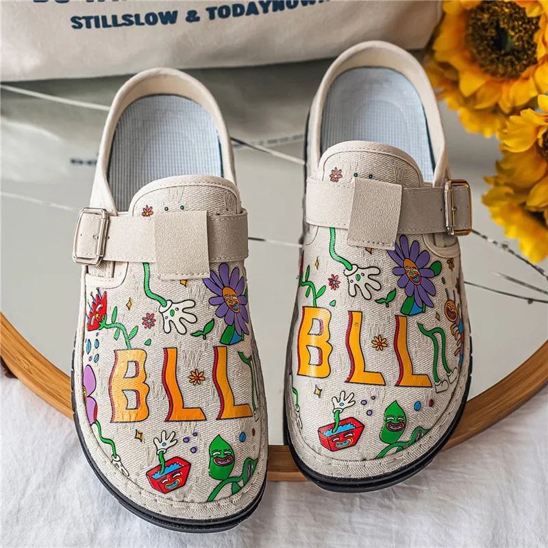 2026Fun Graffiti Print Closed Toe Mules, Lightweight Slip-On Casual Loafers, Versatile Lazy Shoes for Daily Commute & Streetwear
2026Fun Graffiti Print Closed Toe Mules, Lightweight Slip-On Casual Loafers, Versatile Lazy Shoes for Daily Commute & Streetwear
