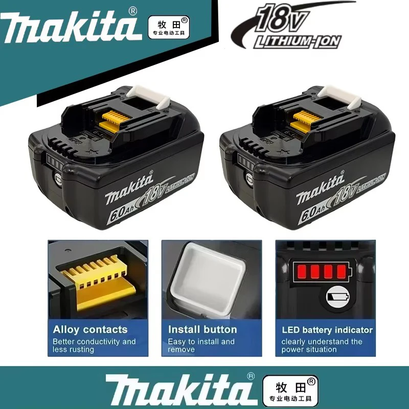 Makita genuine rechargeable lithium battery, Makita 6.0Ah BL1840 BL1830B BL1830B power tool battery for Power Tools
Makita genuine rechargeable lithium battery, Makita 6.0Ah BL1840 BL1830B BL1830B power tool battery for Power Tools
