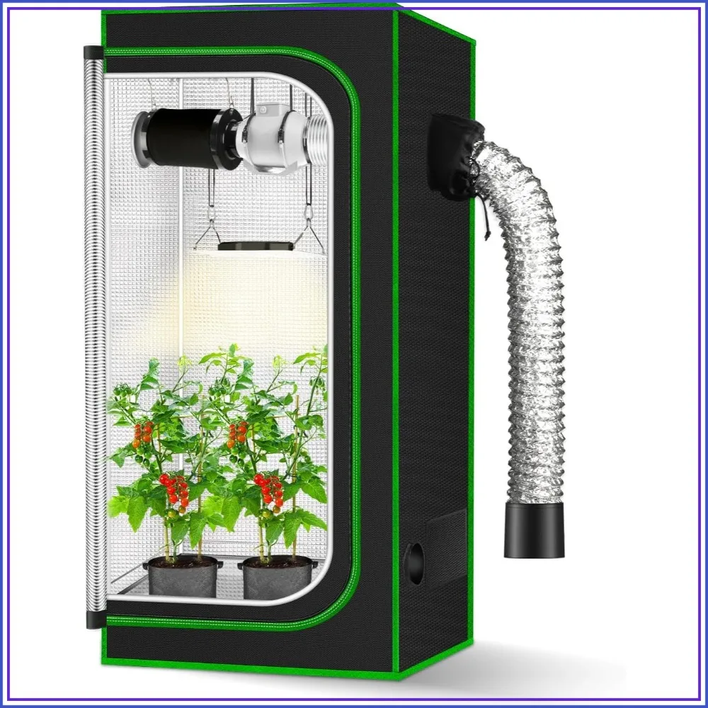 24"x24"x48" Grow Tent with High Reflective Mylar & Observation Window
24"x24"x48" Grow Tent with High Reflective Mylar & Observation Window