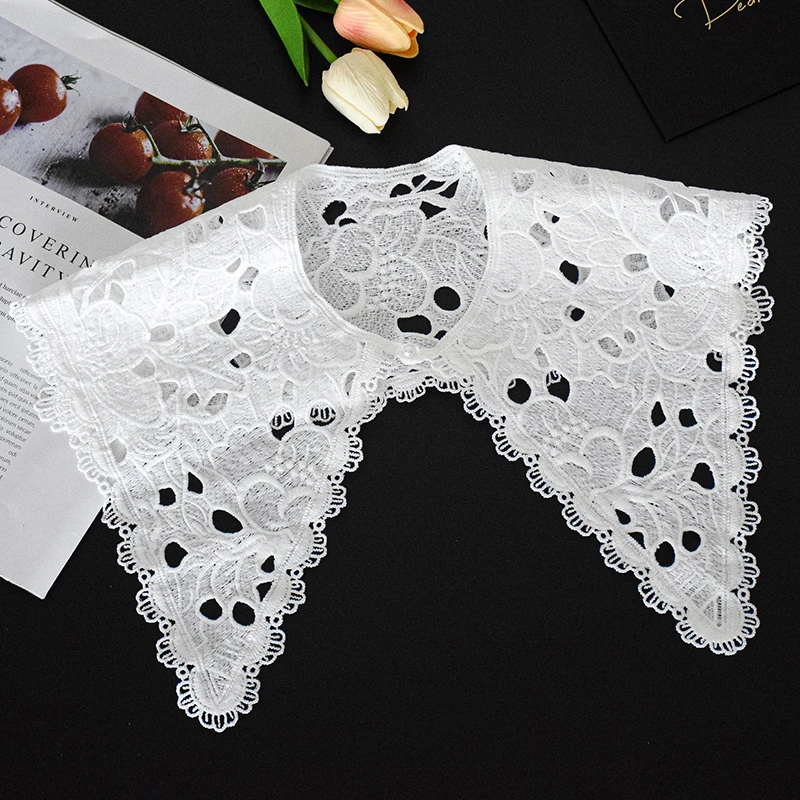 Embroidered mock neck sweater accessories embroidered lace up decorative shawl, hollowed out shoulder and shoulder scarf, versat
Embroidered mock neck sweater accessories embroidered lace up decorative shawl, hollowed out shoulder and shoulder scarf, versat