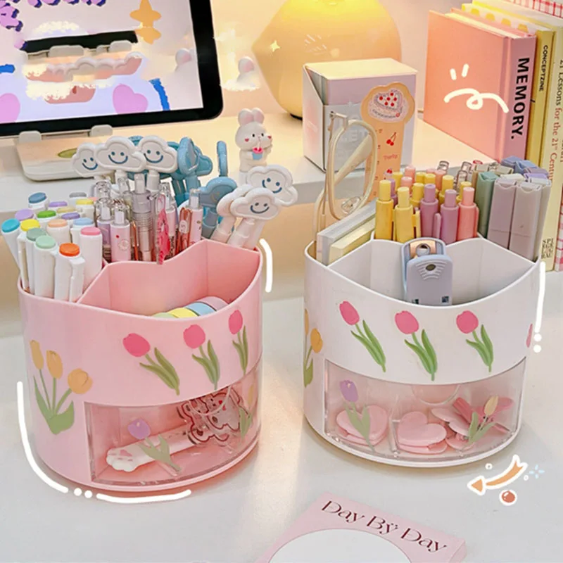 Cute Rotating Desk Organizer With Compartments Large Capacity Pen And Pencil Holder Multi-Functional Office Box For Stationery
Cute Rotating Desk Organizer With Compartments Large Capacity Pen And Pencil Holder Multi-Functional Office Box For Stationery