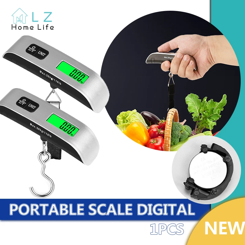Portable Scale Digital LCD Display Kitchen Electronic Scale Weight Suitcase Travel Weighs Baggage Bag Weight Balance Tools
Portable Scale Digital LCD Display Kitchen Electronic Scale Weight Suitcase Travel Weighs Baggage Bag Weight Balance Tools