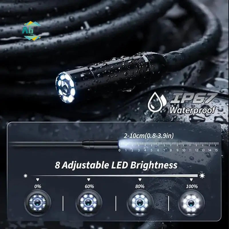 A60F-Endoscope Of Industrial Camera HD1080P 4.3Inch IPS Screen 1080P Pipe Inspection For Car Repair IP67 Waterproof 8 LED
A60F-Endoscope Of Industrial Camera HD1080P 4.3Inch IPS Screen 1080P Pipe Inspection For Car Repair IP67 Waterproof 8 LED