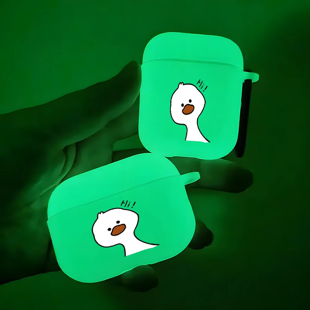 Funny Duck Night Light Luminous Silicone Earbuds Case for AirPods 1/2/3/4 Earphone Case For AirPods Pro3/Pro2/Pro Soft Cover
Funny Duck Night Light Luminous Silicone Earbuds Case for AirPods 1/2/3/4 Earphone Case For AirPods Pro3/Pro2/Pro Soft Cover