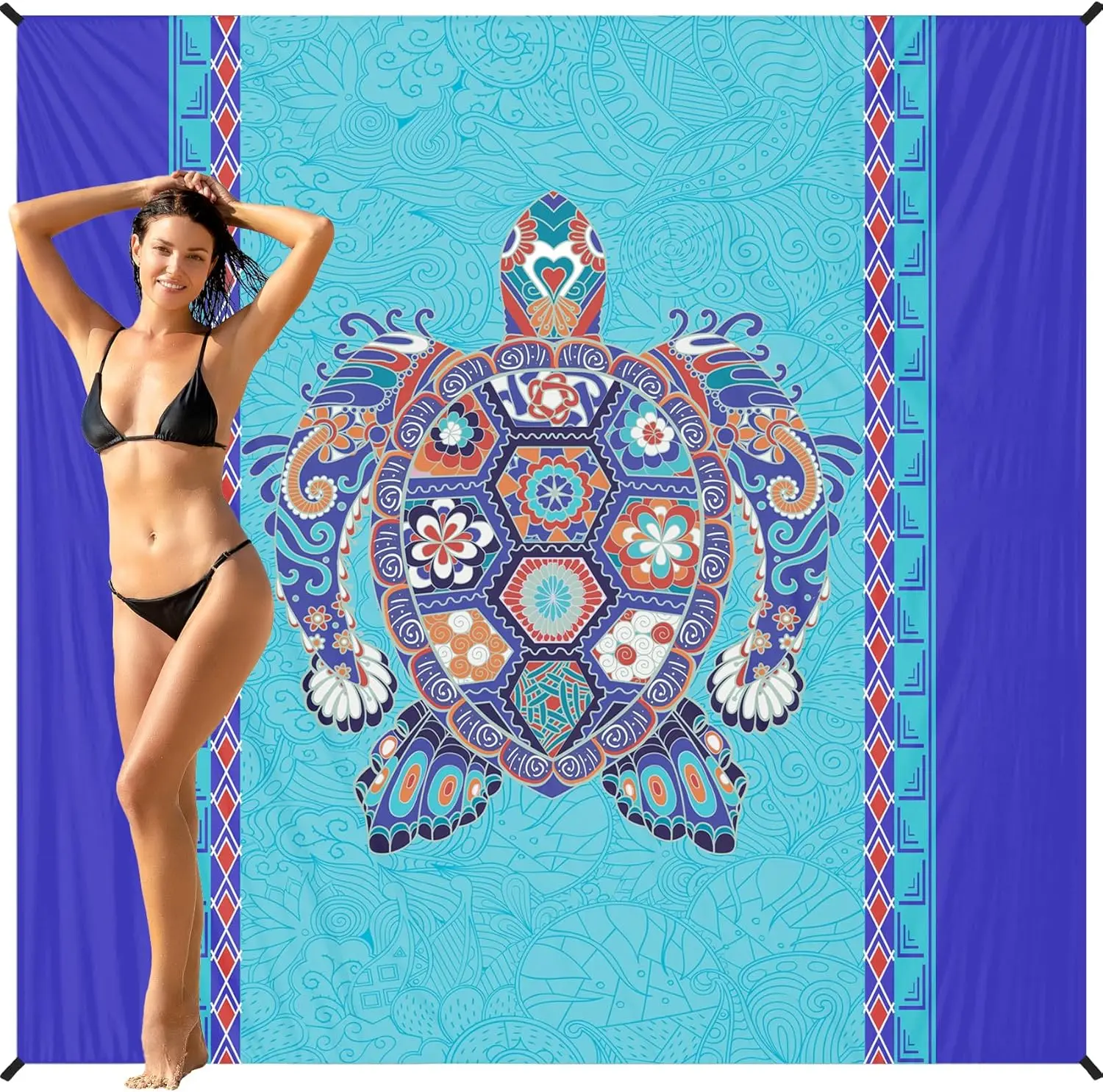 Oversized Waterproof Beach Blanket 78''x81'' Sandproof Lightweight for Travel Camping
Oversized Waterproof Beach Blanket 78''x81'' Sandproof Lightweight for Travel Camping