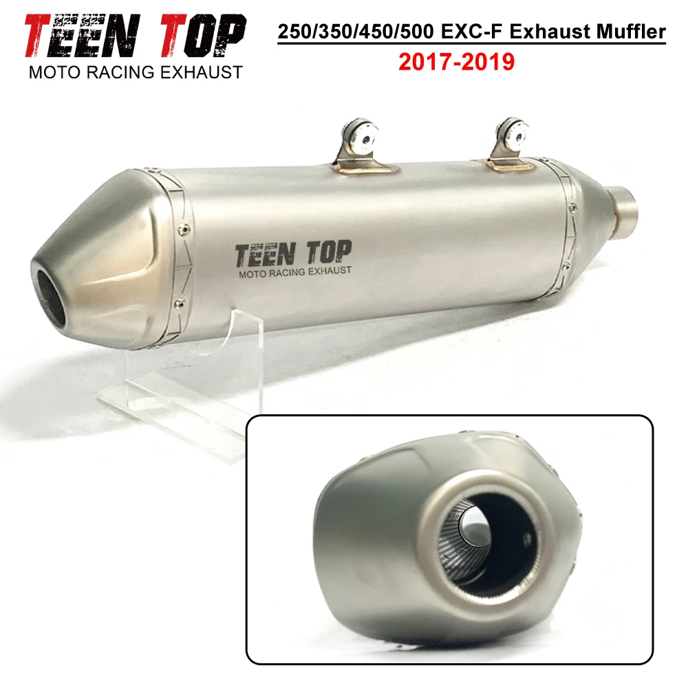 For KTM 250/350/450/500 EXC-F Exhaust Muffler Stainless Steel Dirt Bike Escape Slip-on For Husqvarna FE250/350/450/501 2017-2019
For KTM 250/350/450/500 EXC-F Exhaust Muffler Stainless Steel Dirt Bike Escape Slip-on For Husqvarna FE250/350/450/501 2017-2019