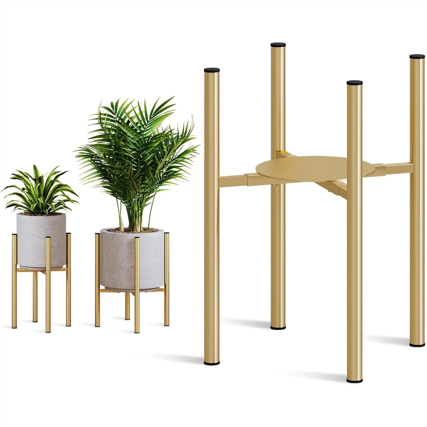 Adjustable Metal Plant Stand for 8-14 Inch Pots, Heavy Duty 160 LB, Mid Century Modern Indoor Outdoor Planter Holder, Golden
Adjustable Metal Plant Stand for 8-14 Inch Pots, Heavy Duty 160 LB, Mid Century Modern Indoor Outdoor Planter Holder, Golden