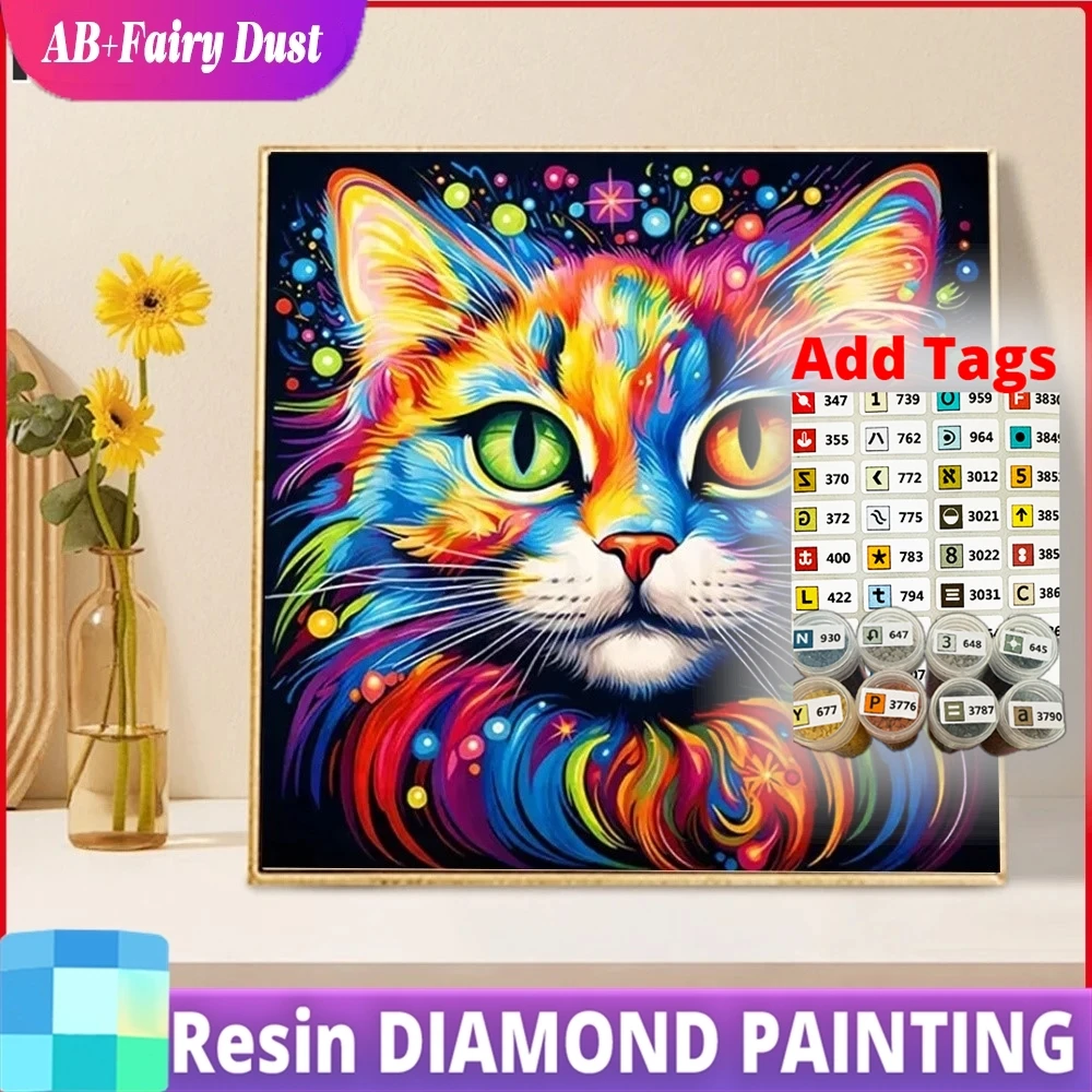Алмазная мозаика из смолы AB «Волшебная пыль»: Красочный кот, вышивка, полная круглая выкладка, мозаика, животные, рукоделие, настенное искусство, 30x30 см
Алмазная мозаика из смолы AB «Волшебная пыль»: Красочный кот, вышивка, полная круглая выкладка, мозаика, животные, рукоделие, настенное искусство, 30x30 см