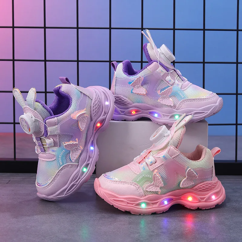 Kids'Casual Shoes Mesh Led Light Fashion Spring Shoes For Girls Anti-slip Breathable Flat Bottom Pink Purple Shoes Size 21-30
Kids'Casual Shoes Mesh Led Light Fashion Spring Shoes For Girls Anti-slip Breathable Flat Bottom Pink Purple Shoes Size 21-30