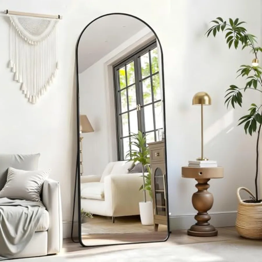Degfig Arched Full Length Mirror, 64"X21" Floor Length Mirror with Aluminum Alloy Frame, Full Body Mirrors with Stand, Hanging
Degfig Arched Full Length Mirror, 64"X21" Floor Length Mirror with Aluminum Alloy Frame, Full Body Mirrors with Stand, Hanging