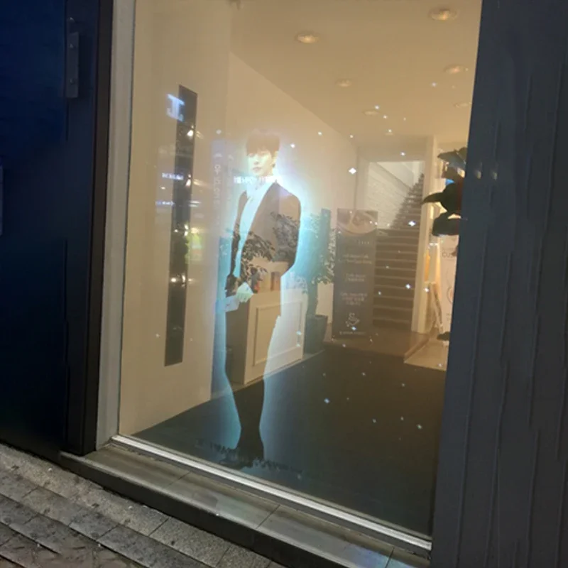 3D Holographic Projection Film Self-Adhesive PVC Black Transparent Window Display Film for Office Store Fronts And Showrooms
3D Holographic Projection Film Self-Adhesive PVC Black Transparent Window Display Film for Office Store Fronts And Showrooms