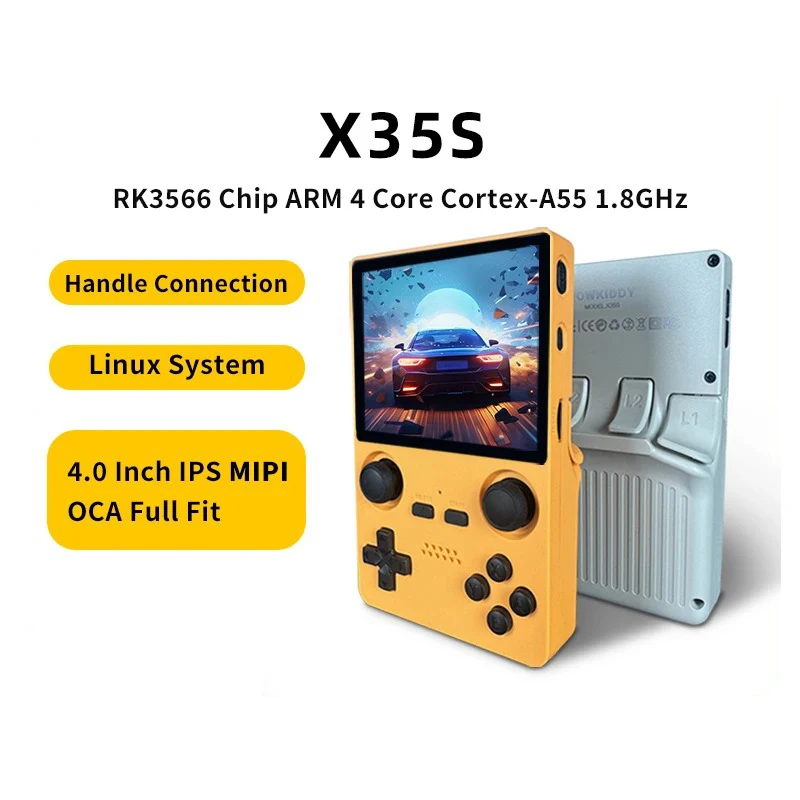 POWKIDDY X35S 3.5 inchIPS Screen 640(MIPI)x480 Retro Handheld Game Console PS Open Source System RK3566 Cheap Children's Gifts
POWKIDDY X35S 3.5 inchIPS Screen 640(MIPI)x480 Retro Handheld Game Console PS Open Source System RK3566 Cheap Children's Gifts