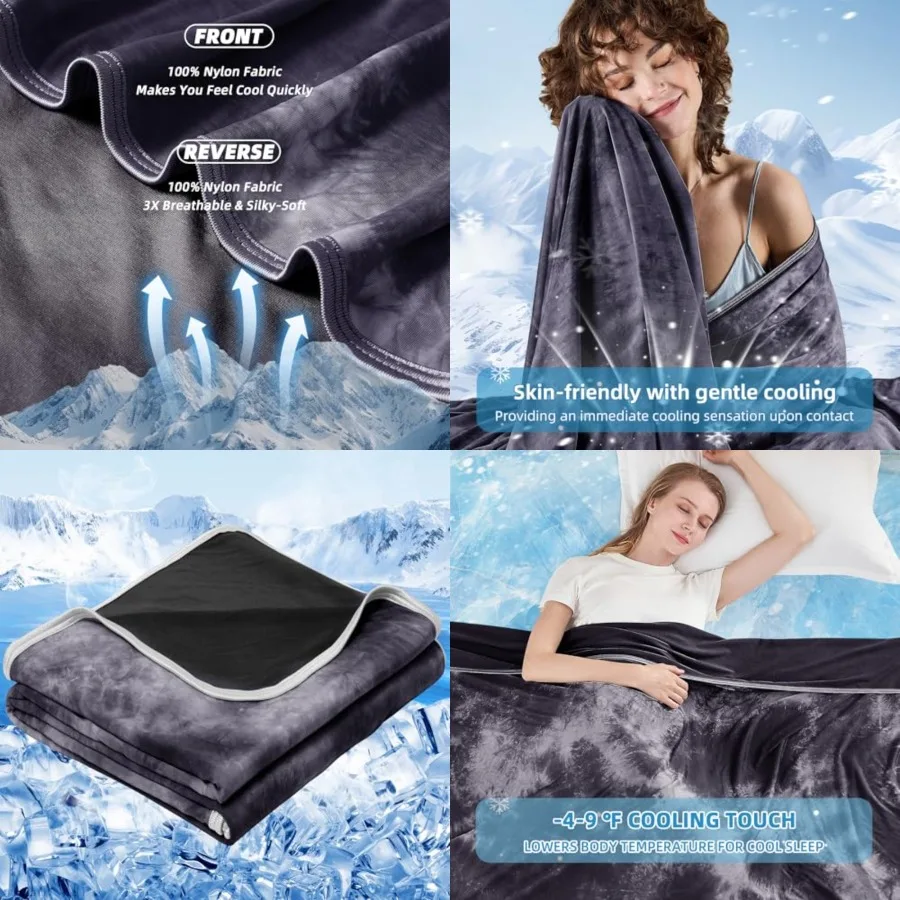 Cooling Blanket King Size 90x108,Cooling Blankets for Hot Sleepers, Absorbs Heat to Keep Adults Cool for Summer Nights Sweats,
Cooling Blanket King Size 90x108,Cooling Blankets for Hot Sleepers, Absorbs Heat to Keep Adults Cool for Summer Nights Sweats,