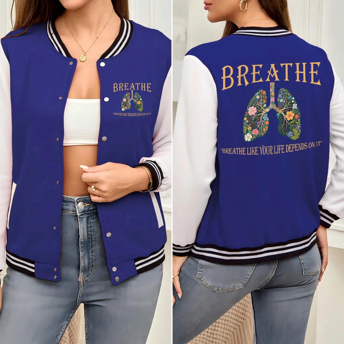 Breathe Flower Heart Printed Jacket Women Colorful Cotton Baseball Uniform Casual Soft Clothes Autumn Loose Woman Sportswear 
Breathe Flower Heart Printed Jacket Women Colorful Cotton Baseball Uniform Casual Soft Clothes Autumn Loose Woman Sportswear