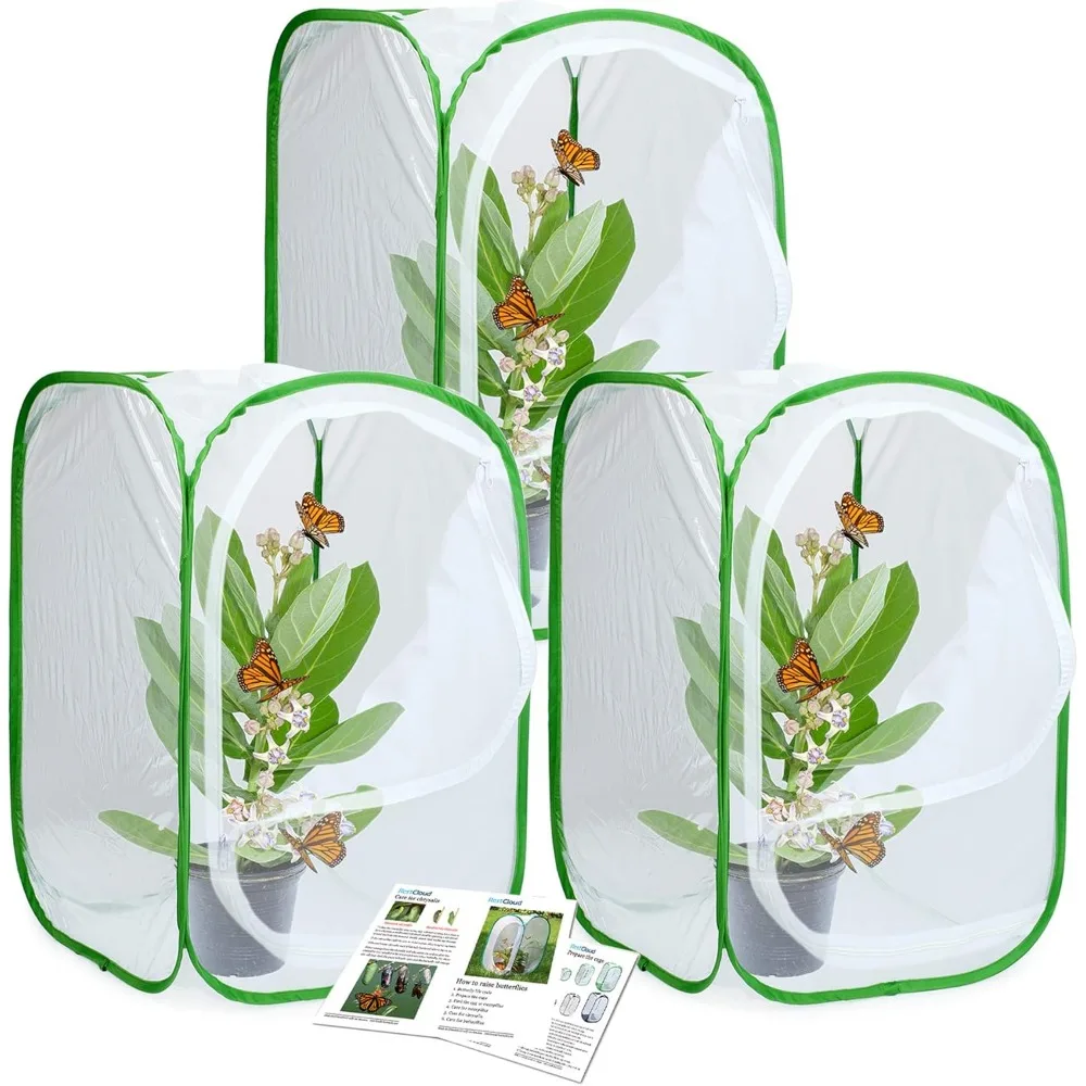 3 Pack Pop Up Insect and Butterfly Habitat Cage Terrarium 15.7 x 15.7 x 23.6 Inch
3 Pack Pop Up Insect and Butterfly Habitat Cage Terrarium 15.7 x 15.7 x 23.6 Inch