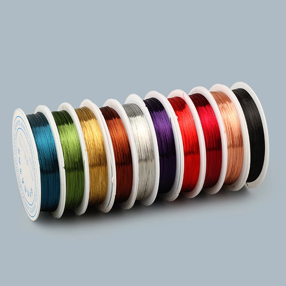 10 Rolls Making Jewelry Colored For Jewelry Making Craft Colored Beading Craft Flexible Metal Accessories Wire Copper Wire Set
10 Rolls Making Jewelry Colored For Jewelry Making Craft Colored Beading Craft Flexible Metal Accessories Wire Copper Wire Set
