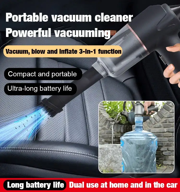 Blow, Vacuum and Inflate all-in-one Cordless Vacuum Cleaner for Home and Car Handheld Strongly Wireless Cleaner Home Appliance
Blow, Vacuum and Inflate all-in-one Cordless Vacuum Cleaner for Home and Car Handheld Strongly Wireless Cleaner Home Appliance