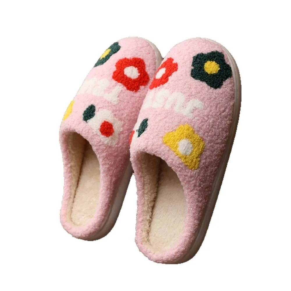 Soft Flowers Cotton Slippers Anti-slip Thickened Winter Warmer Slippers Furry Green Haired Warm Home Cotton Shoes Women
Soft Flowers Cotton Slippers Anti-slip Thickened Winter Warmer Slippers Furry Green Haired Warm Home Cotton Shoes Women