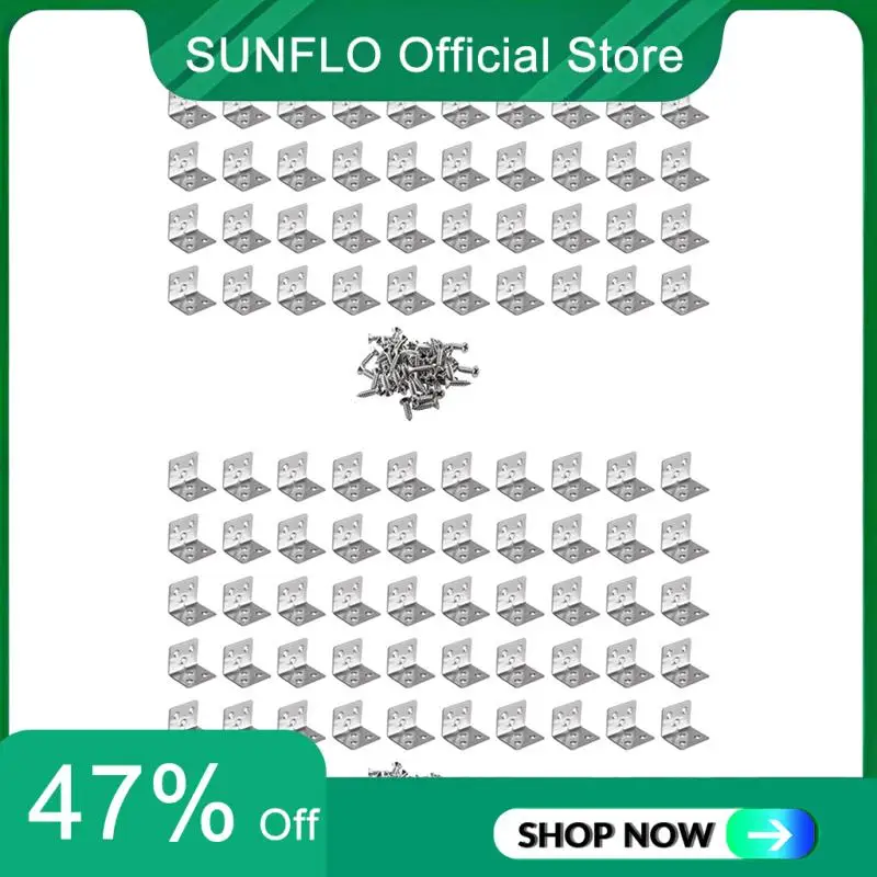 SUNFLO 100 шт. угловые скобы, кронштейны из нержавеющей стали, прямоугольный L-образный кронштейн, опорные кронштейны для полки, пластины для мебели
SUNFLO 100 шт. угловые скобы, кронштейны из нержавеющей стали, прямоугольный L-образный кронштейн, опорные кронштейны для полки, пластины для мебели