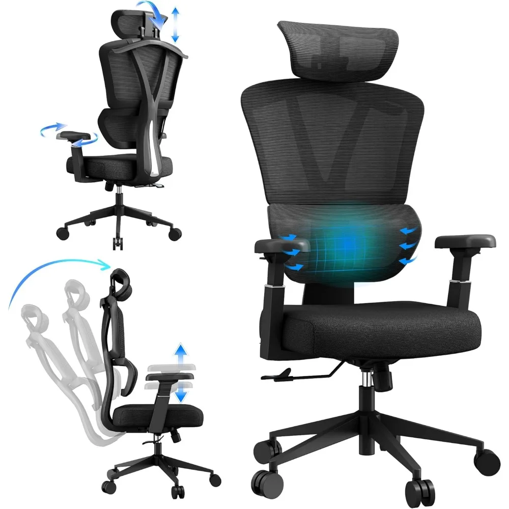 Ergonomic Mesh Office Chair, Large High-back Office Chair with Lumbar Support, Comfortable Computer Chair and Gaming Chair
Ergonomic Mesh Office Chair, Large High-back Office Chair with Lumbar Support, Comfortable Computer Chair and Gaming Chair