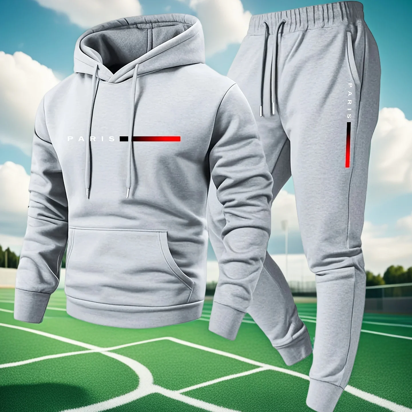 Letter print sweatshirt sets for men, hooded sweatshirts, pants sets, warm and casual sports long pants sets for spring and autu 
Letter print sweatshirt sets for men, hooded sweatshirts, pants sets, warm and casual sports long pants sets for spring and autu