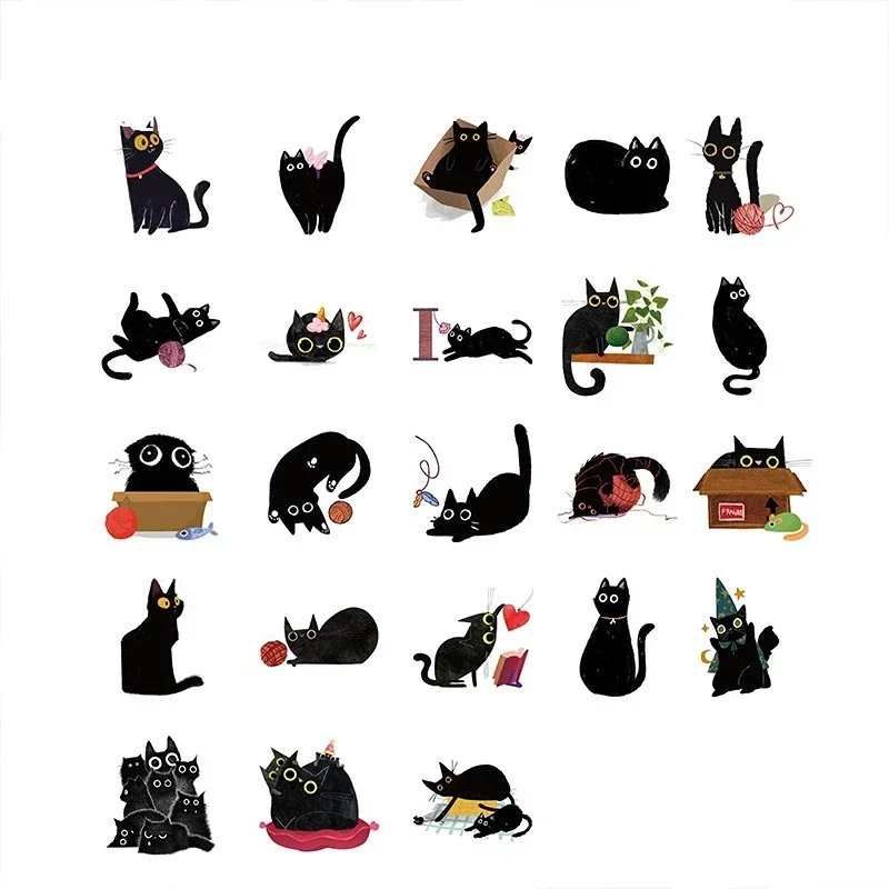 46 Sheet Cartoon Black Cat Sticker Creative Lovely Cat Sticker DIY Decorative Scrapbook Stationery Luggage Sticker Student
46 Sheet Cartoon Black Cat Sticker Creative Lovely Cat Sticker DIY Decorative Scrapbook Stationery Luggage Sticker Student