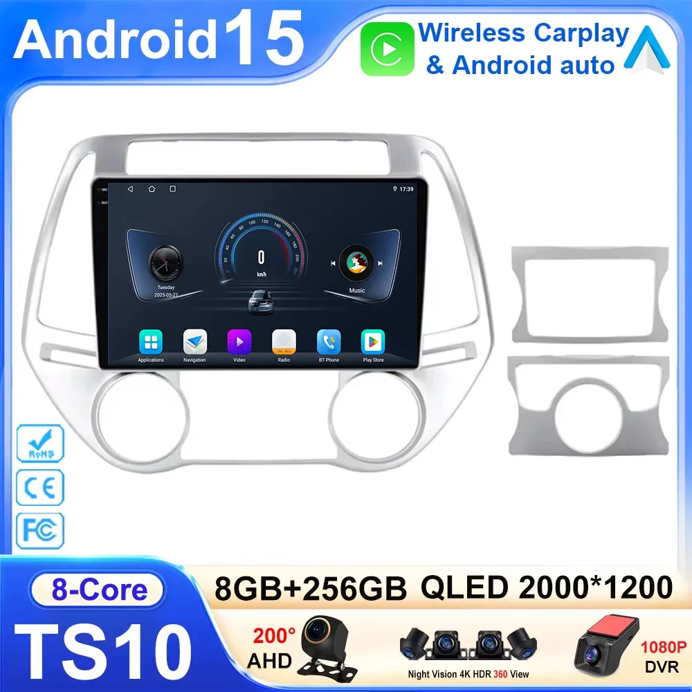 Android 15 Radio For Hyundai I20 2010 - 2014 Car GPS Navigation Carplay Wirerless Multimedia Video Player QLED Screen 2DIN DVD
Android 15 Radio For Hyundai I20 2010 - 2014 Car GPS Navigation Carplay Wirerless Multimedia Video Player QLED Screen 2DIN DVD