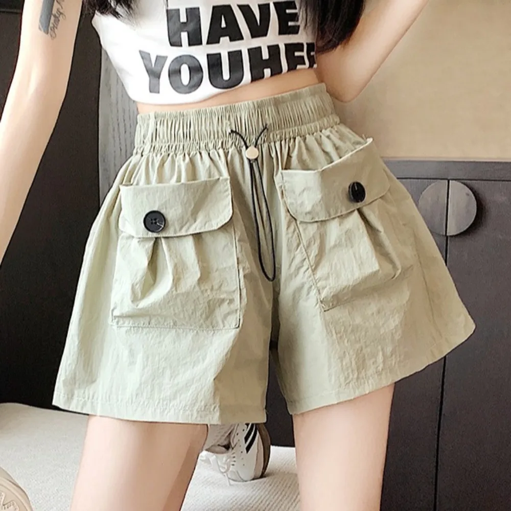 Fashion Loose High Waist Shorts Drawstring Large Pocket Causal Shorts Women Lace Up Streetwear Cargo Pants Female
Fashion Loose High Waist Shorts Drawstring Large Pocket Causal Shorts Women Lace Up Streetwear Cargo Pants Female