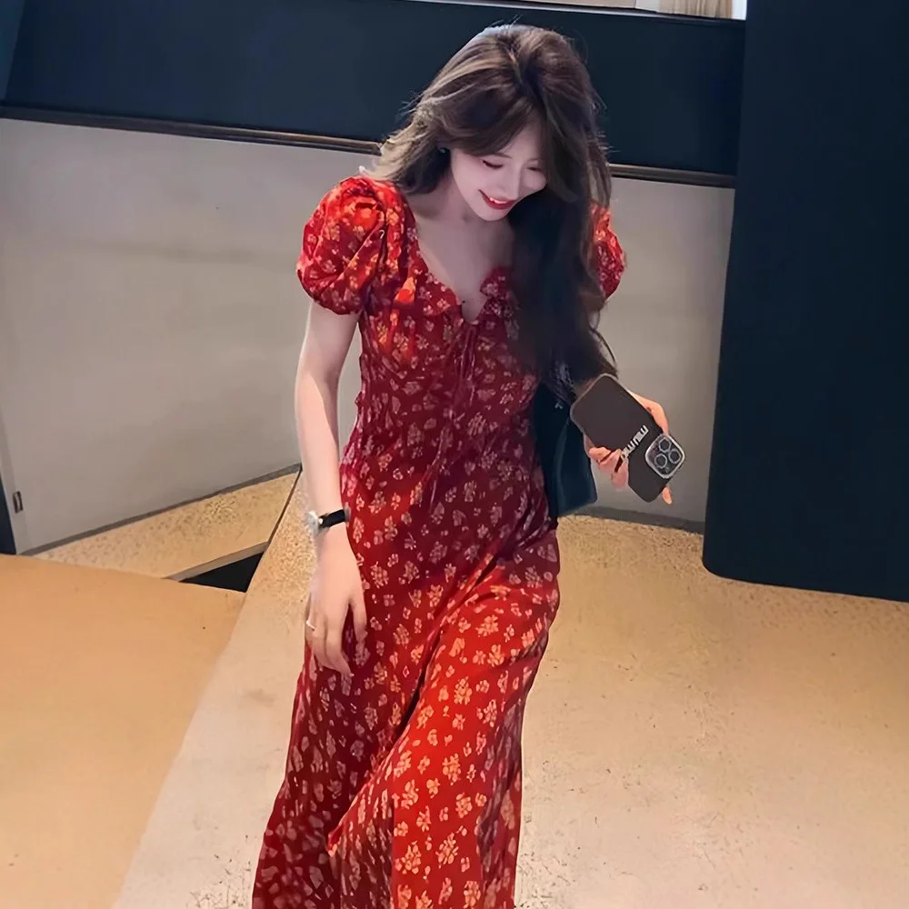 Ruffle Floral Red For Women Summer 2026 New Unique Beautiful Waist-Cinching Stunning Long Dress
Ruffle Floral Red For Women Summer 2026 New Unique Beautiful Waist-Cinching Stunning Long Dress