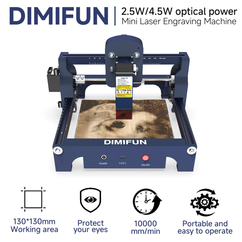 Fast delivery! 2500mW/4500mW CNC USB laser engraving and cutting machine, suitable for DIY gifts, woodworking engraving
Fast delivery! 2500mW/4500mW CNC USB laser engraving and cutting machine, suitable for DIY gifts, woodworking engraving
