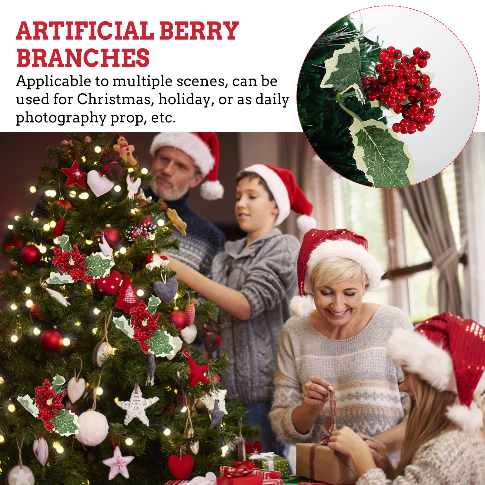 Artificial Red Berry Branches Christmas Decor Supplies Simulation Tree Table Arrangement DIY Props Bright Color Environmentally
Artificial Red Berry Branches Christmas Decor Supplies Simulation Tree Table Arrangement DIY Props Bright Color Environmentally